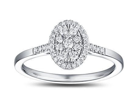 White Gold Diamond Cluster Ring - S2012161 For Discount