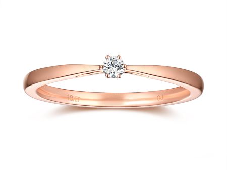 Rose Gold Diamond Promise Solitaire Ring - S2012165 Hot on Sale