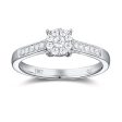 White Gold Diamond Cluster Promise Ring - S2012172 Online