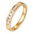 14KT Yellow Gold 9 Diamond Channel Band - S201983B on Sale