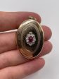 9ct gold cabachon ruby and diamond locket Cheap