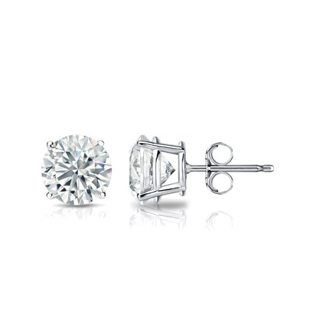 White Gold Solitaire Earring 14 KT in 0.25 Ct Tw | S201970 Online Sale