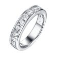 14KT White Gold 9 Diamond Channel Band - S201987B Online