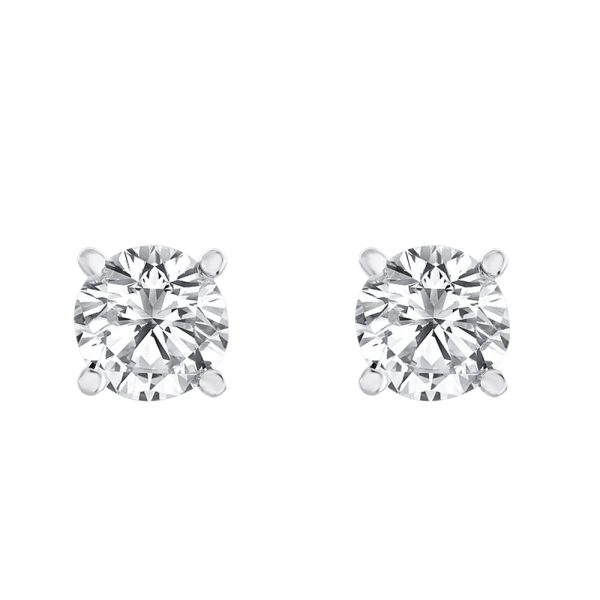 14KT White Gold Diamond Stud Earrings in 2.00 cts I S201976 For Cheap