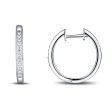 White Gold Diamond Hoop Earrings - S2012124 Discount