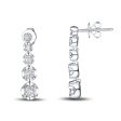 White Gold Diamond Cluster Earrings - S2012128 For Cheap