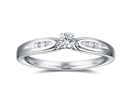 White Gold Diamond Solitaire Plus Promise Ring - S2012173 Sale