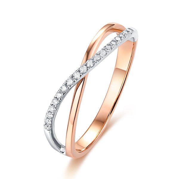 Rose Gold and White Gold Diamond Fashion Ring - S2012196 Fashion