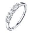 14KT White Gold 5 Diamond Prong Band - S201978B Online now