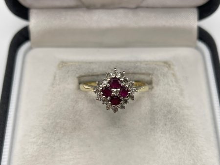 18ct gold ruby and diamond ring Sale