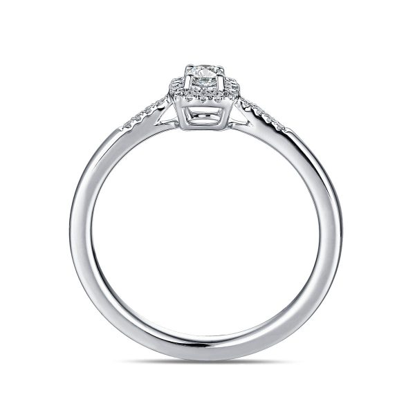 White Gold Diamond Cluster Halo Ring - S2012155 For Discount