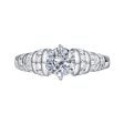 Fancy Cut Round and Taper Diamond Engagement Ring S2012088A Online now