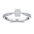 White Gold Diamond Cluster Ring - S2012148 Online Sale