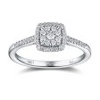 White Gold Diamond Cluster Ring - S2012164 Online Hot Sale