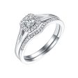 Beau Diamond Engagement Ring S201858A and Band Set S201858B For Sale