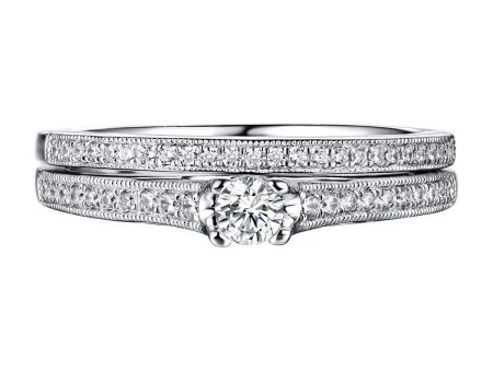 Beau Diamond Engagement Ring S201863A and Band Set S201863B Cheap