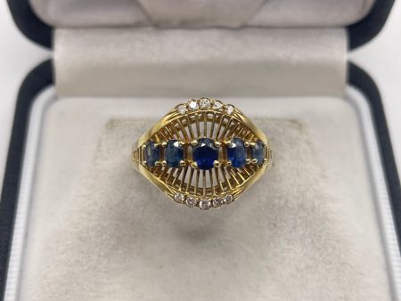 14ct gold sapphire and diamond ring Online Hot Sale