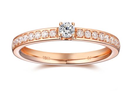 Rose Gold Diamond Promise Solitaire Ring - S2012166 Online