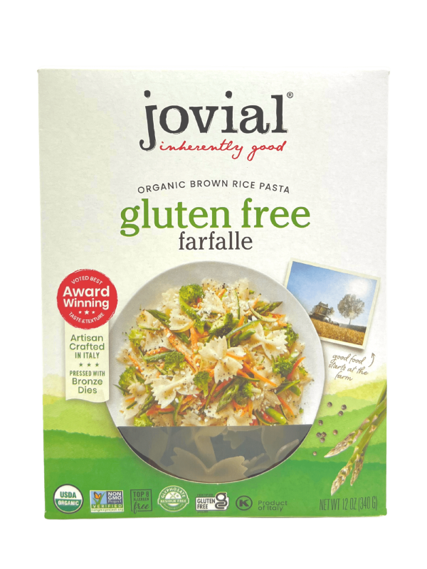 Farfalle, Brown Rice, Organic, Jovial, Gluten-Free Supply