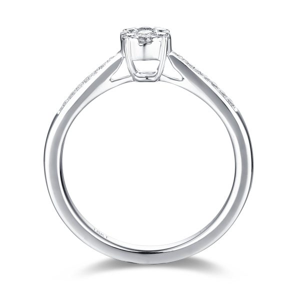 White Gold Diamond Cluster Ring - S2012149 Online now