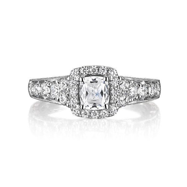 Cushion Cut Diamond Engagement Ring S201512A and Band Set S201512B Sale