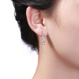 White Gold Diamond Cluster Earrings - S2012128 For Cheap