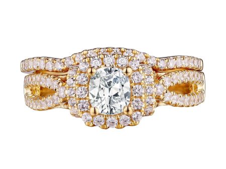 Cushion Cut Engagement Ring S201598A and Band Set S201598B on Sale