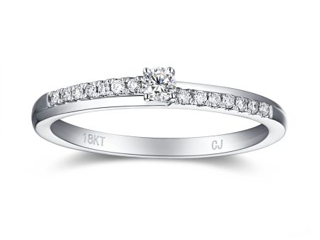 White Gold Diamond Solitaire Plus Promise Ring - S2012168 Sale