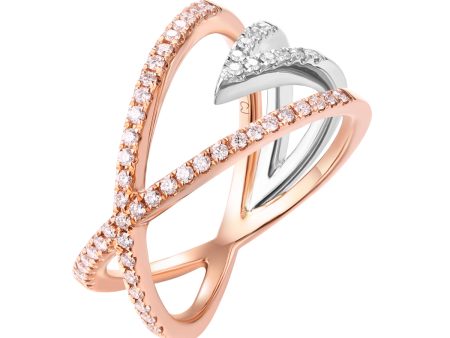 Rose Gold and White Gold Diamond Fashion Ring - S2012205 For Cheap