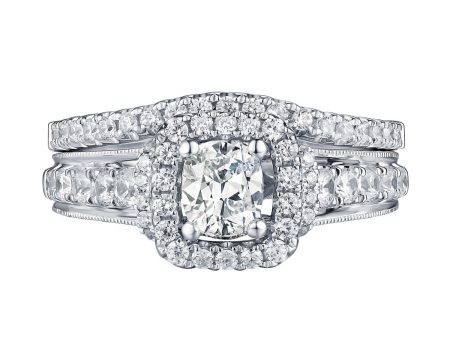 Cushion Cut Diamond Engagement Ring S201613A and Band Set S201613B Fashion