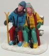 Boy & girl skiiers on bench figures : Standard ga & G ga on Sale