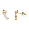 Yellow Gold Fashion Diamond Earrings - S2012126 Fashion