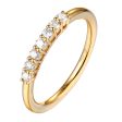 14KT Yellow Gold 7 Diamond Prong Band - S201988B Cheap