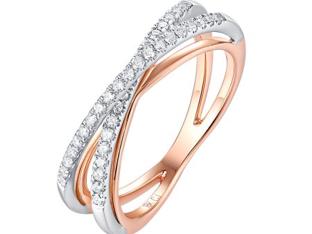 Rose Gold and White Gold Fashion Diamond Ring - S2012190 Online