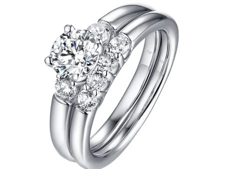 Solitaire Plus Engagement Ring S201997A and Wedding Band Set S201997B Fashion