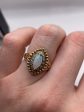 14ct gold opal and diamond ring For Sale