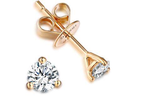 14KT Yellow Gold Solitaire Earring 18 KT 0.25 Ct Tw | S201970 Online now