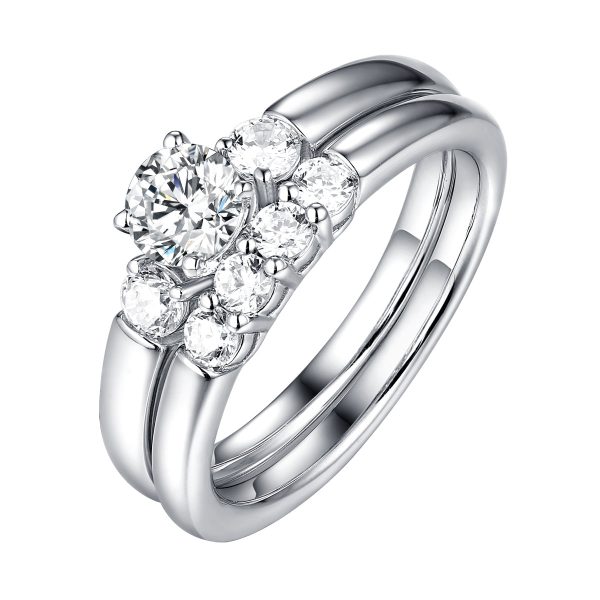 Solitaire Plus Engagement Ring S201998A and Wedding Band Set S201998B Hot on Sale