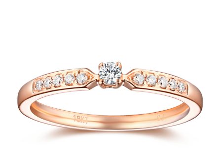 Rose Gold Diamond Solitaire Plus Promise Ring - S2012170 Supply