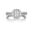 Cushion Cut Diamond Engagement Ring S201510A and Band Set S201510B Hot on Sale