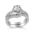 Modern Engagement Ring S201796A and Band Set S201796B Sale