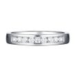 14KT White Gold 9 Diamond Channel Band - S201983B Supply