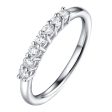 14KT White Gold 7 Diamond Prong Band - S201989B Hot on Sale