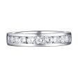 14KT White Gold 7 Diamond Channel Band - S201986B Supply