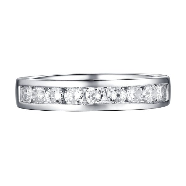 14KT White Gold 7 Diamond Channel Band - S201986B Supply