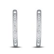 White Gold Diamond Hoop Earrings - S2012124 Discount