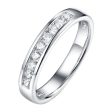 14KT White Gold 9 Diamond Channel Band - S201983B Supply