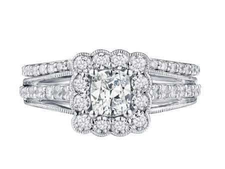 Cushion Cut Engagement Ring S201607A and Band Set S201607B Supply