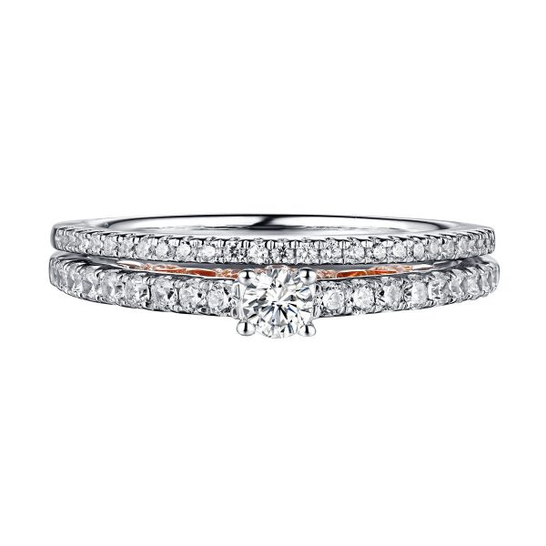 Beau Diamond Engagement Ring S201847A and Band Set S201847B For Cheap