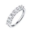 14KT White Gold 7 Diamond Prong Band - S201992B Hot on Sale